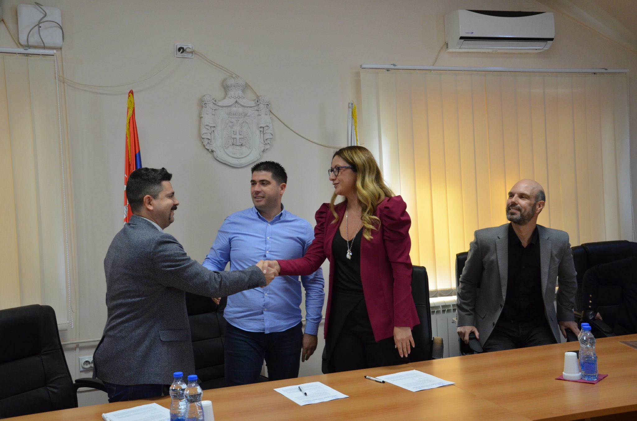 The launch of a revolving fund in Bela Palanka with representatives of the municipality, Regional Development Agencies—South, and Divac Foundation.